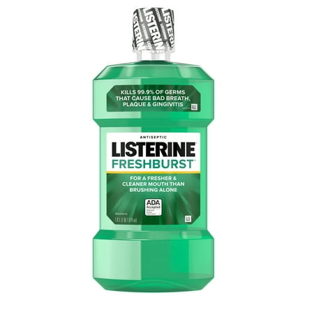 Listerine Freshburst Antiseptic Mouthwash for Bad Breath, 1 (Best Mouthwash To Kill Bad Breath)