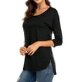 thumbnail image 4 of Am Direct Women's 3/4 Sleeve Open-Legged T-Shirt, 4 of 4