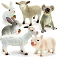thumbnail image 5 of Figuras de acción de animales de granja de algodón suave, modelo de vaca, caballo, cerdo, gallina, gato, perro, burro salvaje, koala, regalos educativos de Navidad para niños, 5 of 5