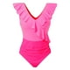 thumbnail image 4 of WILLBEST Traje de Baño Mujer Dos Piezas Trajes de Baño para Mujer Traje de Baño Lindo Traje de Baño con Cuello En V con Volantes, 4 of 8