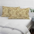 thumbnail image 3 of Beige Brown Green Pillow Covers, Linen Long Throw Pillow Case, Retro Botanical Abstract Art Holiday Pillow Protector Decorative Cushion Cover for Living Room/Bedroom 24" x 36", 3 of 8