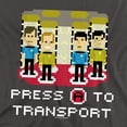 thumbnail image 2 of Star Trek Men's Press A To Transport T-shirt XXX-Large Charcoal, 2 of 7