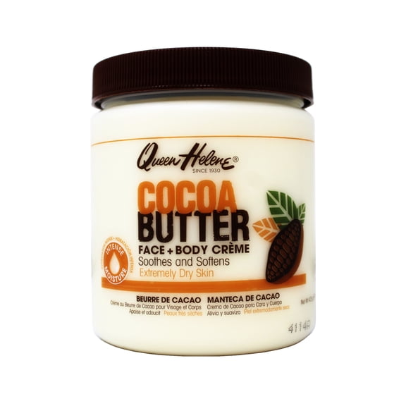 Queen Helene Cocoa Butter Face and Body Creme Moisturizer for Extremely Dry Skin 15 oz