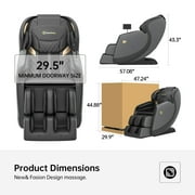 Real Relax 3D SL-Track Massage Chair, Full Body Zero Gravity Shiatsu Thai Massage Recliner, Black