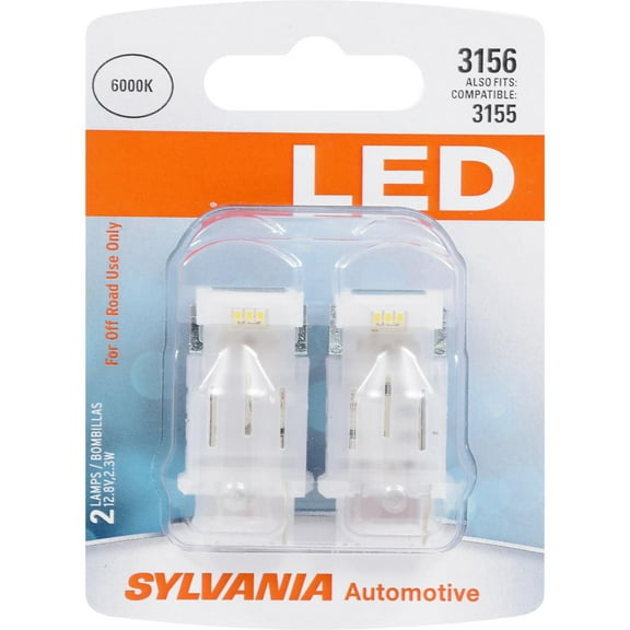 2-PK SYLVANIA 3156 Cool White 6000K  LED Automotive Bulb