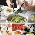 thumbnail image 5 of FKSZLL 30Pcs Plastic Serving Utensil Set Large Spoon Fork Tong for Serving Food Heavy Duty Black Large Party Utensil Supply for Buffet Restaurant Dinner Salad Soup,Large size, 5 of 9