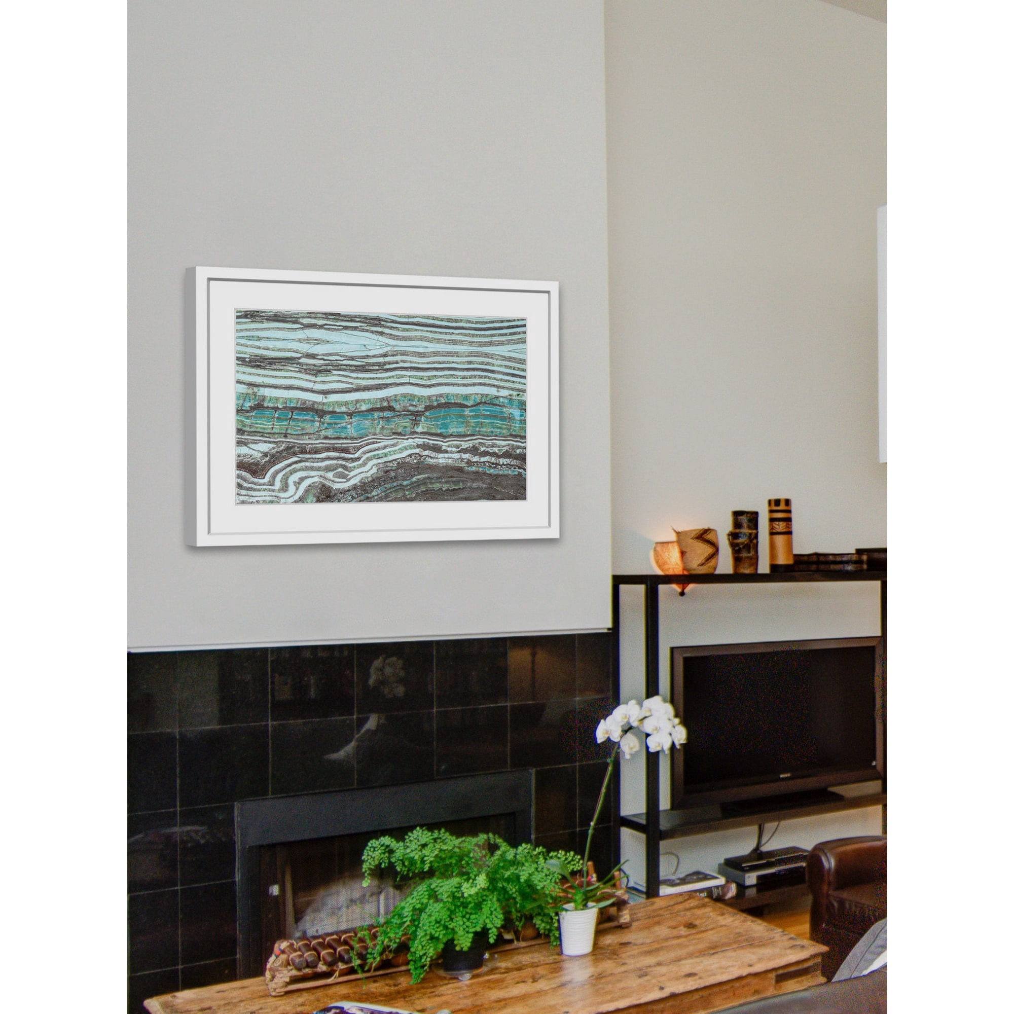 "Millenium Layers" Framed Painting Print