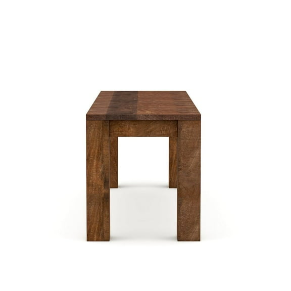 Furniture of America Molla Rustic Solid Wood Short Bench in Natural Tone