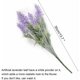 thumbnail image 5 of piezas de flores artificiales de lavanda, 7 ramas, arbustos de flores falsas de color púrpura y verde, 5 of 5