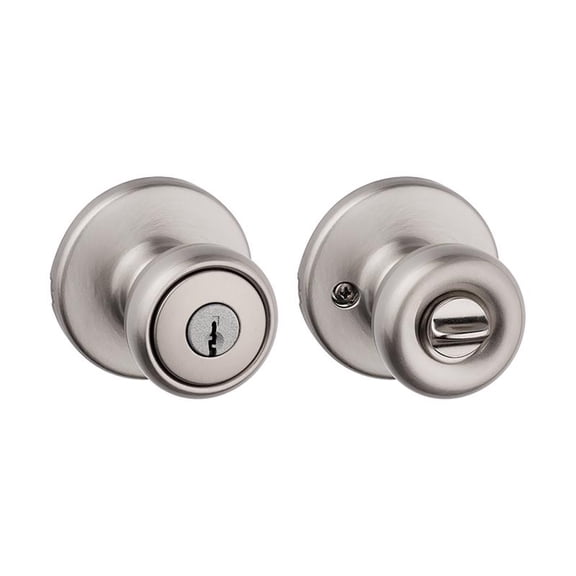 Kwikset Polo Satin Nickel Entry Knobs ANSI/BHMA Grade 3 1-3/4"