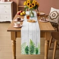 thumbnail image 3 of Table Runner - 48 Inch Long, Spring Leaves Kitchen Dining Table Runner Dresser Scarves, Pastoral Garden Botanical Gray Wooden Farmhouse Decor for Coffee Tables Wedding Party Banquet, 3 of 8