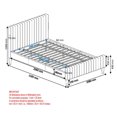 thumbnail image 4 of Modern Fabric 78" King Platform Bed in Light Grey, 4 of 8