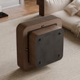 thumbnail image 4 of GZXS 31.5" Modern Square Flip-Top Coffee Table with Storage, Wood Veneer Top, Vertical Grooves Sides, Stylish Center Table for Living Room, Walnut, 4 of 9