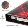 thumbnail image 4 of Self-Adhesive Leather Photo Album Gift For Memories Deep Green Tartan Plaid, 4 of 9