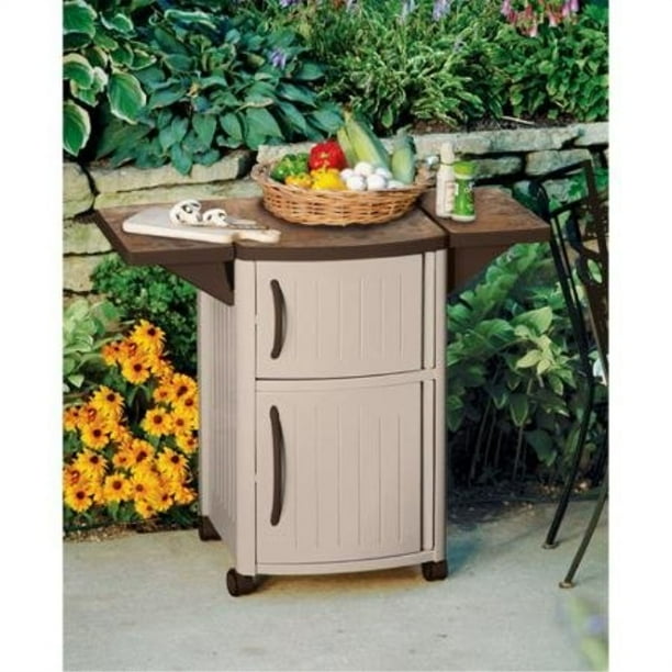 Premium Outdoor Patio Furniture Resin Storage Deck Prep Station for