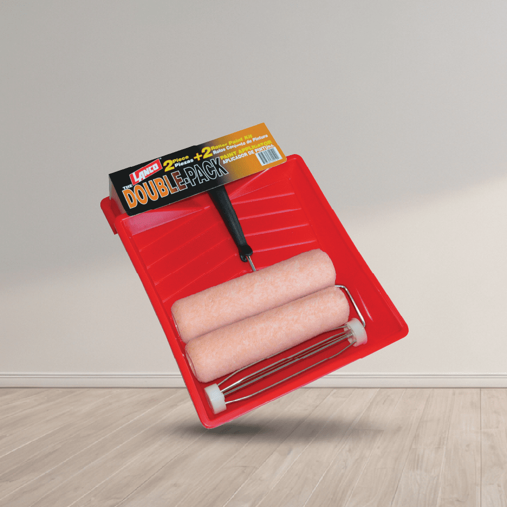 Lanco Double Pack Paint Kit, 4 Pieces Roller Tray Set