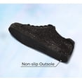 thumbnail image 5 of LUCKY STEP Rhinestone Fashion Glitter Sneakers Shiny Platform Shoes,Black/Pewter Rhinestone,Womens, 5 of 12
