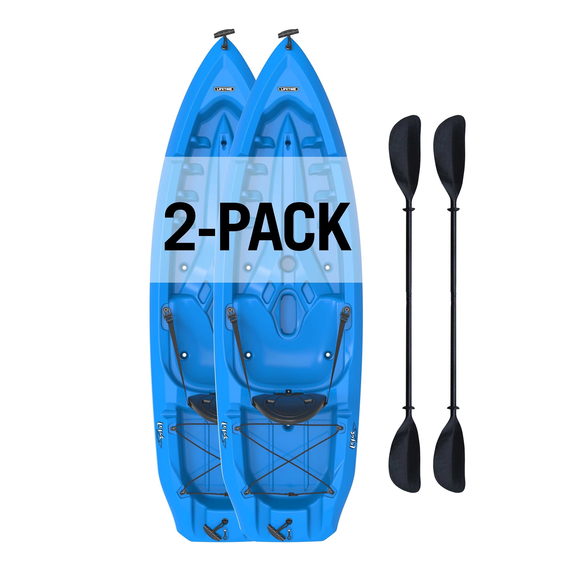 Lifetime Sit On Top Kayak, Lotus 8' Blue, Set of 2