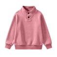 thumbnail image 7 of akafmk Boys Mockneck Sweatshirts Long Sleeve Pullover Sweatshirt Button Stand Collar Ribbed Cuffs Casual Tops Kids Fall Winter Clothes, Size 5-6 Years, 7 of 7