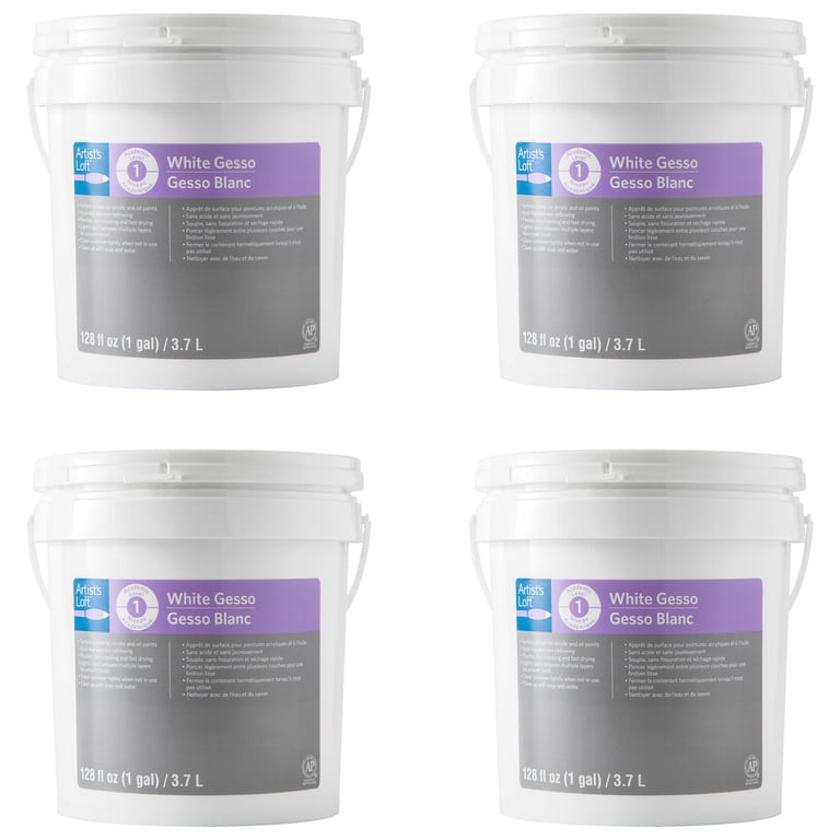 Artist's Loft White Acrylic Gesso, 1 Gallon, 4-Pack photo 1