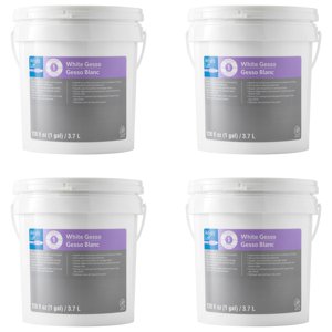 Artist's Loft White Acrylic Gesso, 1 Gallon, 4-Pack