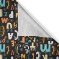thumbnail image 4 of Ambesonne Alphabet Valance Pack of 2, Modern Letters Fun Pattern, 54"X12", Dark Taupe Multicolor, 4 of 5