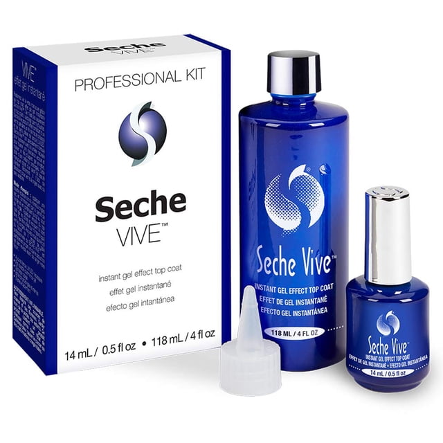 Esmalte de uñas Top Coat Seche Vive Kit Profesional 120 ml