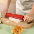 thumbnail image 3 of MYG Silicone Rolling Pin Set Non-Stick Flour Roller Baking Tool Kitchen Utensil for Dough Pastry Fondant Pizza Pasta 18 Inch Red, 3 of 8