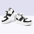 thumbnail image 6 of CMR CHAMARIPA Elevator Shoes For Women - Casual Height Increasing Sneakers Black & White Leather 3.15 Inches / 8 CM, 6 of 7