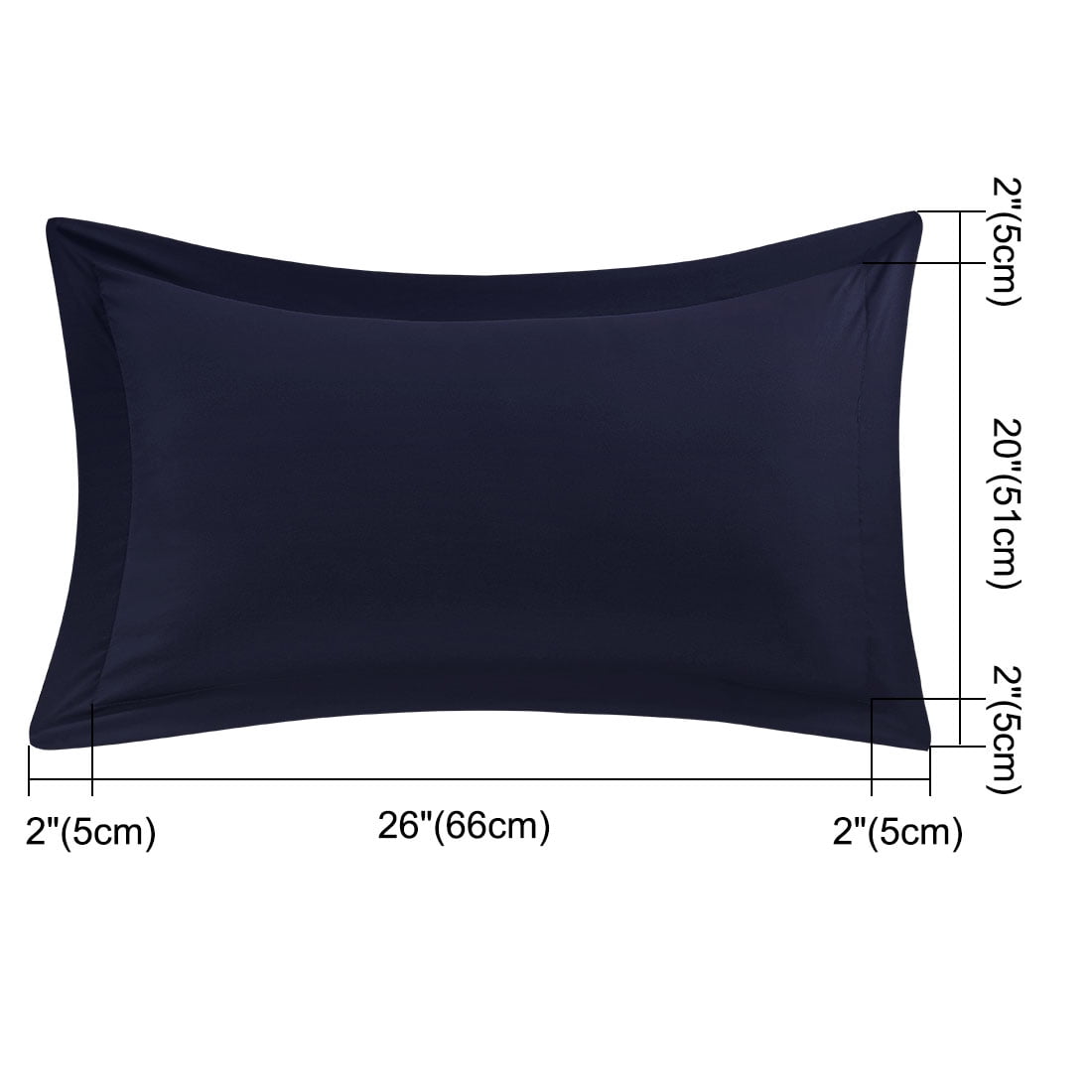 Unique Bargains 4-Pack Envelope Closure Pillow Sham No Zipper Standard Navy Blue