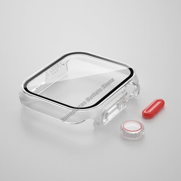 Cambiar a Ultra para Apple Watch Case Cubierta de vidrio templado 8 7 6 5 4 45 mm 44 mm 41 mm 40 mm 42 mm Actualización de apariencia a Ultra 49 mm Dengxun unisex