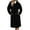 Black, variant on Women's Elegant Double Breasted Long Felt Trench Coat with Buttons