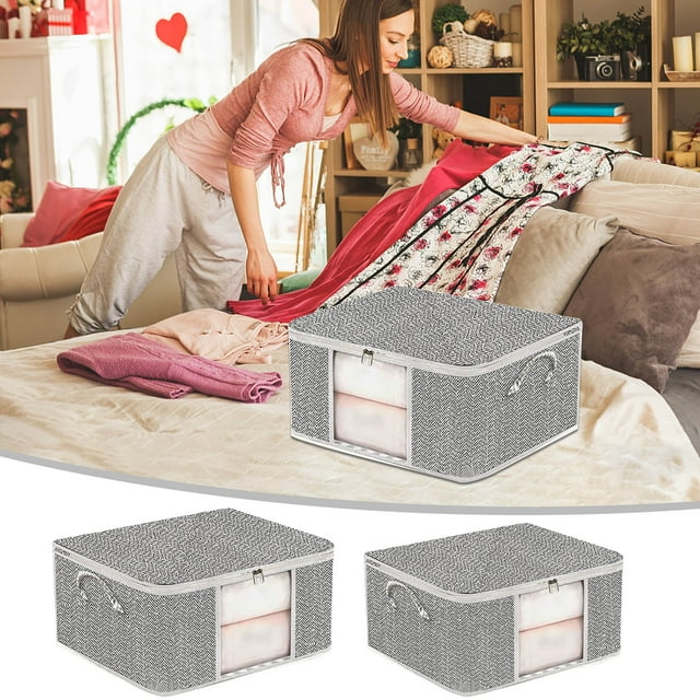 Fiudx Storage Bag, Large Capacity Packaging Bag, Portable Storage Box, Cotton Quilt Storage Bag