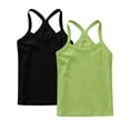 thumbnail image 2 of MKOSPLRT Spaghetti Strap Tank Top Kids 12 Months-13 Years Girks 2 Pack Solid Camisoles Racerback Sleeveless Dance Camis, 2 of 8