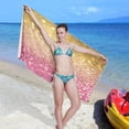thumbnail image 6 of Coolnut Beach Towels Yellow Colorful Glitter Camping Towels Sand Free Beach Towel, 30"x60" Large Beach Towels Quick Dry Bath Travel Towels Pool Yoga Beach Mat for Men Women, 6 of 6