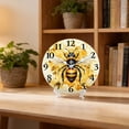 thumbnail image 3 of Hoease 10 Inch Silent Wall Clock, Bumblebee Honeycomb Cute Decorative Wall Clock, Battery Operated Non-Ticking Round Clock for Living Room Bedroom Nature Home Decor, 3 of 10