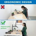 thumbnail image 6 of Mount-It! Laptop Desk Mount, Black with Cooling Tray, Holds up to 17" Screen Size., 6 of 11