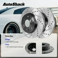 thumbnail image 3 of AutoShack Rear Solid Drilled & Slotted E-Coated Brake Rotors 2-PC Set Replacement for 2011-2020 Jeep Grand Cherokee 2011-2020 Dodge Durango ShadowGuard 12.99" (330 mm), 3 of 5