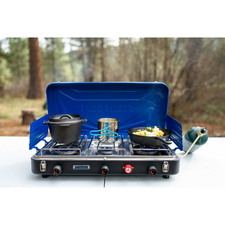 Stansport QT Pre-Seasoned Cast Iron Dutch Oven Flat Bottom