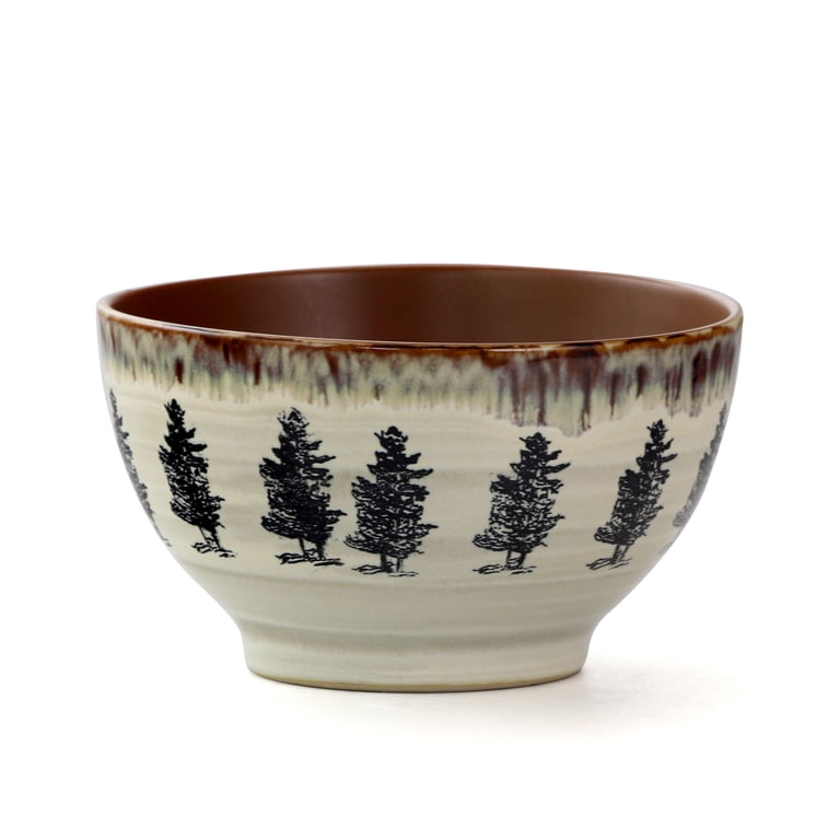 Elama Majestic Wolf 16-Piece Stoneware Dinnerware Set photo 3