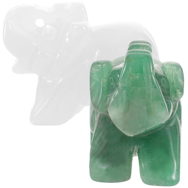 unbranded 2Ud Escultura De Elefante De Cristal Para Decorar Escritorios Y Espacios Artísticos En Casa