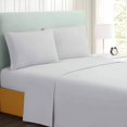 thumbnail image 3 of Dorm Twin XL Sheets 4 Pcs, 100% Brushed Microfiber Twin Extra Long Sheets to fit Upto 15" Deep Mattress - White Solid, 3 of 5