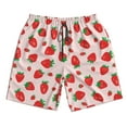 thumbnail image 3 of Uemuo Strawberries Pattern Men's Swim Trunks Hawaiian Beach Bathing Suit Swimsuits Beach Quick-Dry Shorts with Pockets-X-Large, 3 of 9