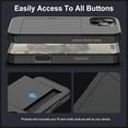thumbnail image 6 of Dteck Case for iPhone 16 Pro Max,Heavy Duty Protective Dual Layer Shockproof Hidden Card Slot/ Holder Slim Wallet for Women&Men,Red, 6 of 8