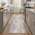 thumbnail image 2 of KUETH 2x3 Area Rug Pastel Abstract, Machine Washable Vintage Distressed Throw Rug with Non-Slip Gripper, Modern Aesthetic Carpet for Bedroom Living Room, 2 of 6