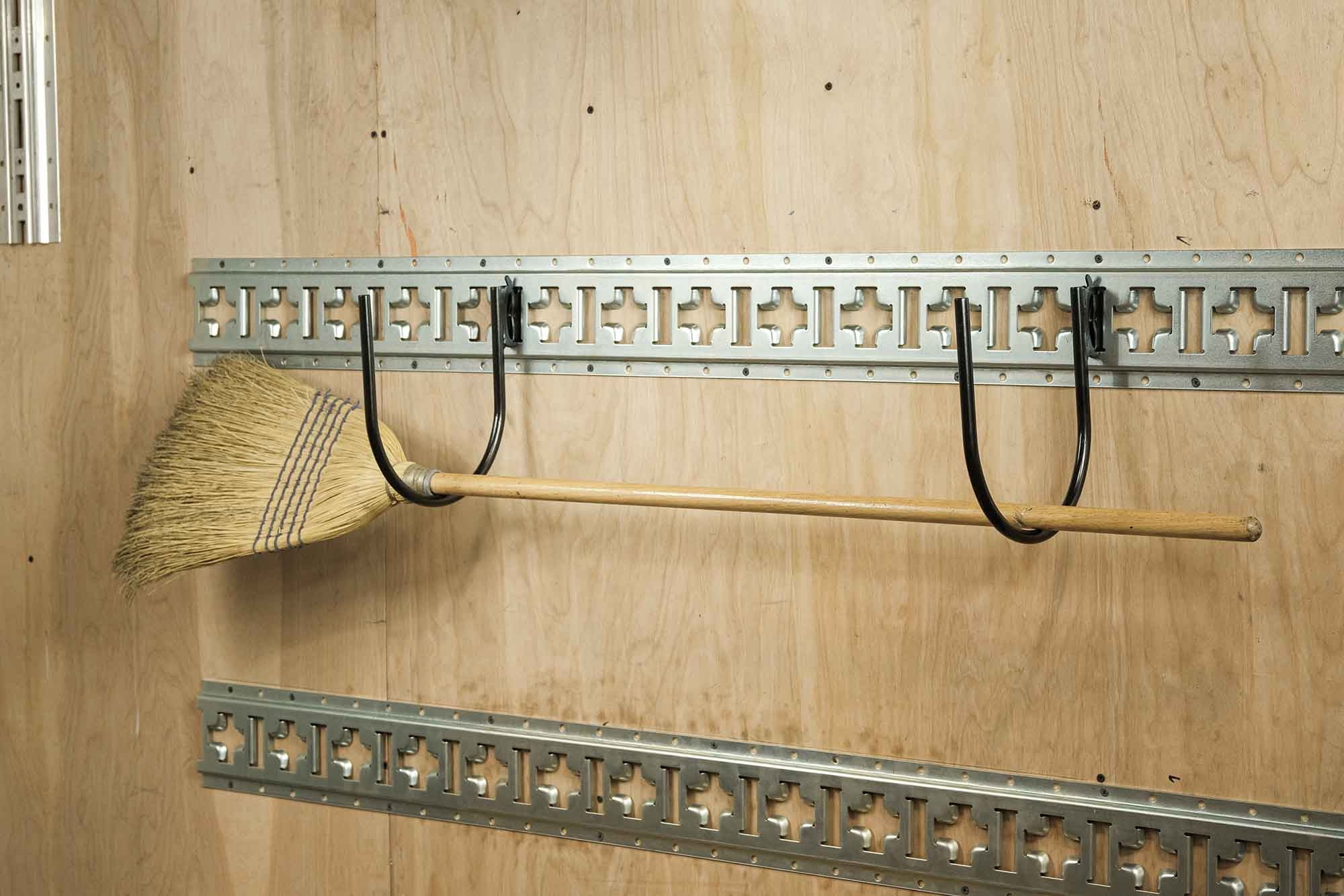 (4 Pack) E-Track Large Rack | Enclosed Trailer Truck Van Toy Hauler Cargo Large JHook TieDown Accessories Rakes and Shovels
