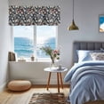 thumbnail image 6 of Window Valance for Kitchen,Retro Ocean Starfish Conch Shell on Blue Rod Pocket Curtain Valances Short Curtains Drapes Panel,Summer Creature Window Treatment Topper for Living Room Bathroom Bedroom, 6 of 9