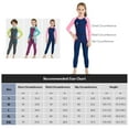 thumbnail image 2 of Traje de baño de cuerpo completo para niños Niñas Niños Protección UV de manga larga, 2 of 8