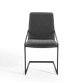 thumbnail image 6 of Side Dining Chair, Set of 2, Fabric, Metal Steel, Black Grey Gray, Modern Contemporary Urban Design, Kitchen Room Cafe Bistro Restaurant Hospitality, 6 of 6