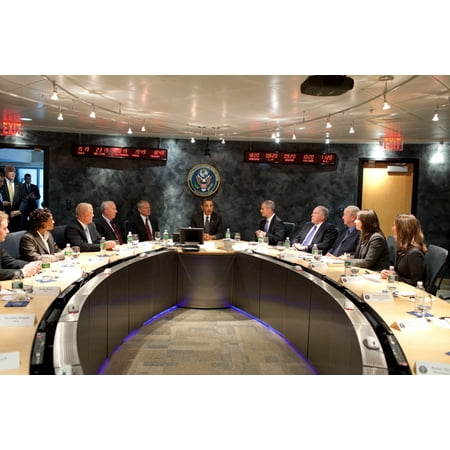 Virginia Commons Center President Obama Meets With Nctc National Counterterrorism Center Director Michael Leiter Center Right Security Advisors And Analysts In The Secure Video Teleconference Room In Mclean Virginia Oct 6 20 ()